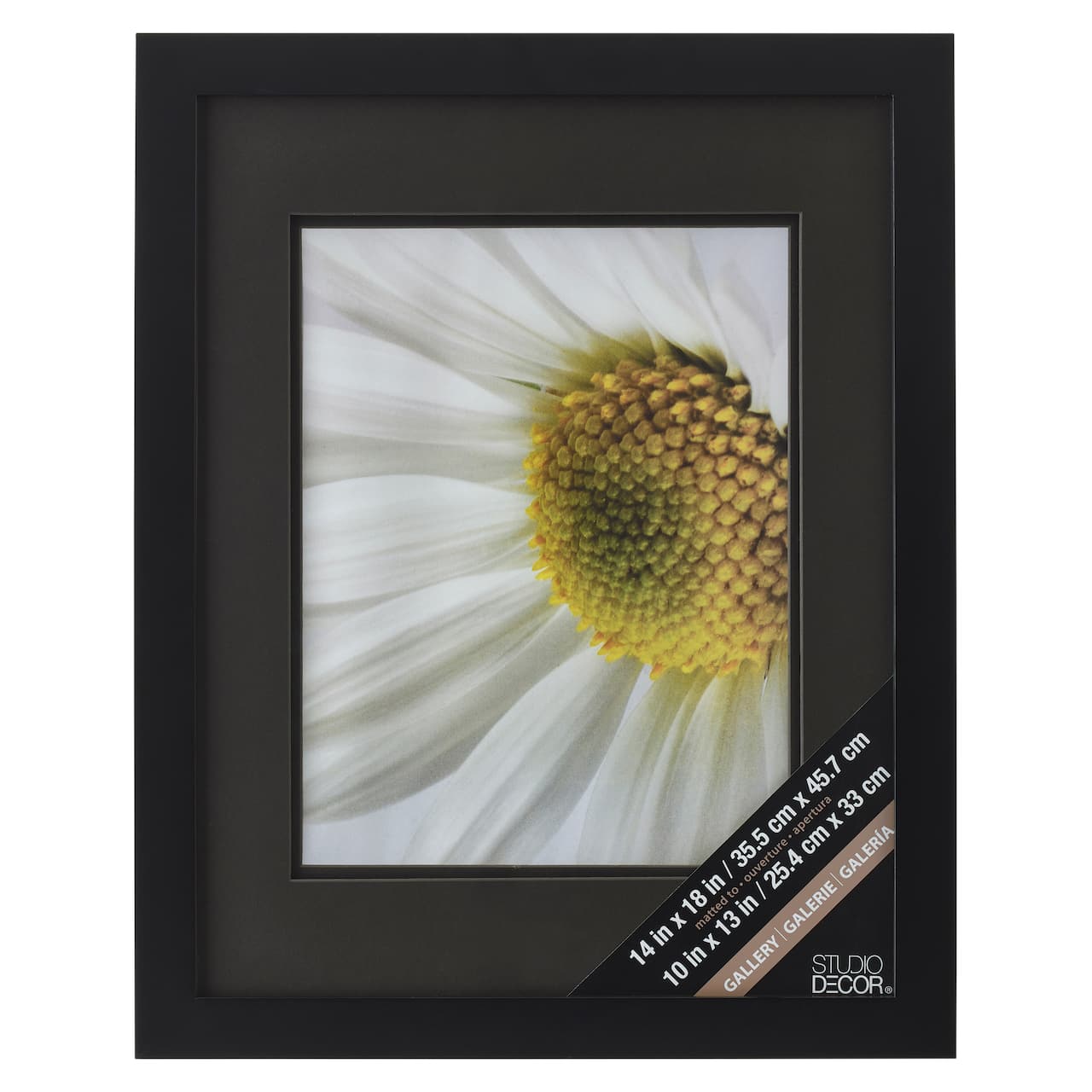 Black Gallery Wall Frame with Black Double Mat by Studio Décor®